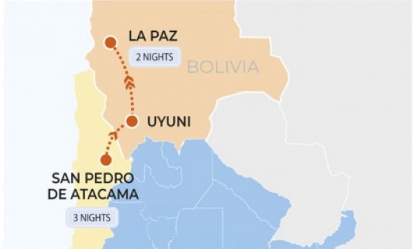 Overland San Pedro de Atacama to Uyuni and La Paz 