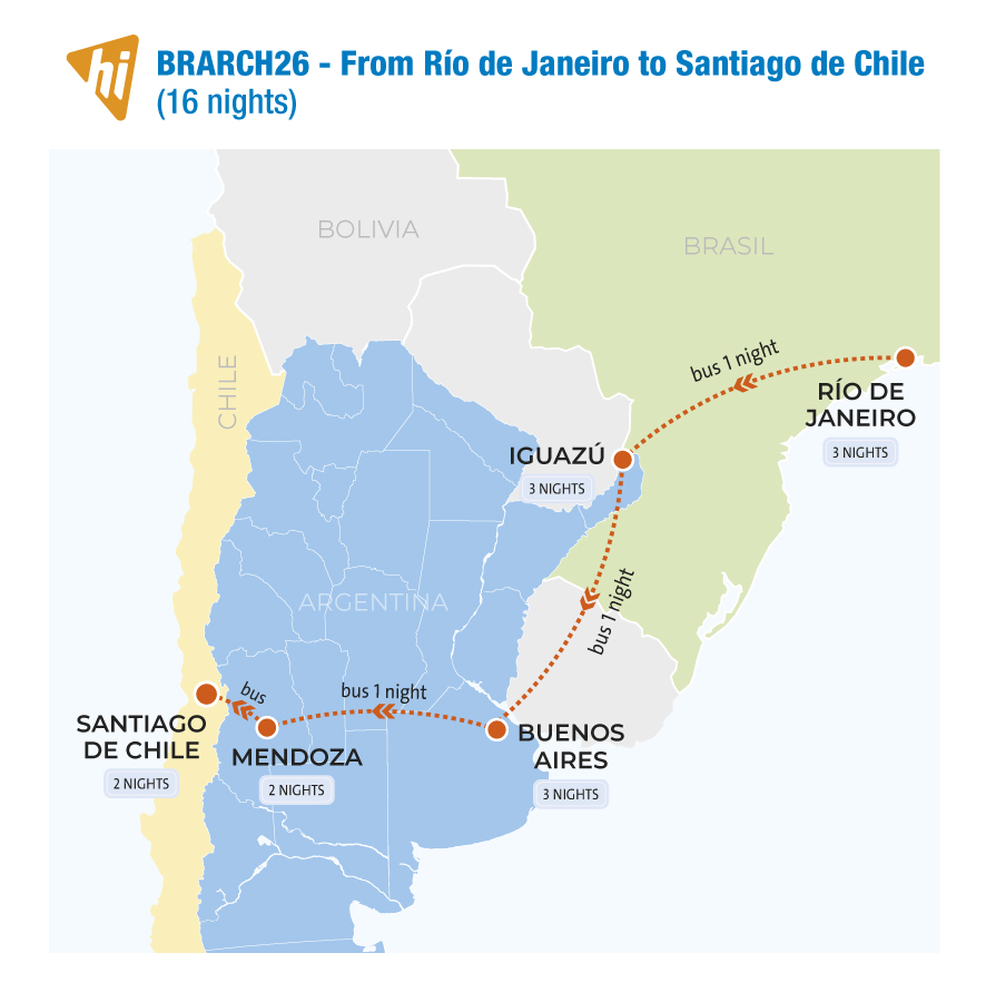 From Rio de Janeiro to Santiago de Chile