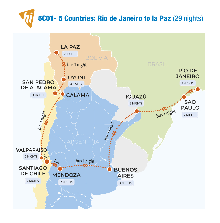 5 Countries: Rio de Janeiro to la Paz