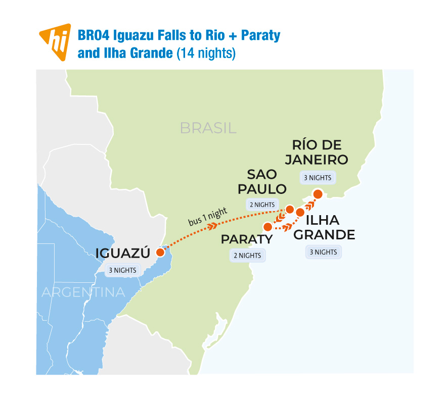 Iguazu Falls to Rio + Paraty and Ilha Grande